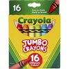Crayola Jumbo Crayons, Nontoxic, 16/PK, Assorted PK CYO520390